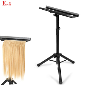 Support de tressage en acier inoxydable réglable en hauteur pour extensions de cheveux, support de tressage pliable en trépied avec plateau pour cheveux - Product Image 5