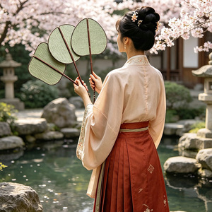 Bamboo Woven Fans Handmade Round Fan Heart Shaped Banana Leaf Fan Summer Travel Souvenir Craft Gift - Product Image 1