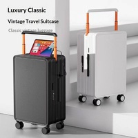 Valise de voyage multifonctionnelle à coque rigide avec 4 roues, modèle PC 507 unisexe, 20-26 pouces, avec serrure TSA, simple et adaptée aux bagages de cabine
