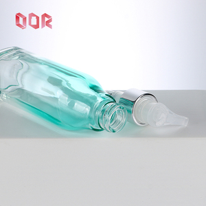 Lotion Bottle 100ml 120ml Gradient-colored <b>Glass</b> Bottle Customized Cosmetics <b>Container</b> Empty with Pressing Pump Head - Product Image 5