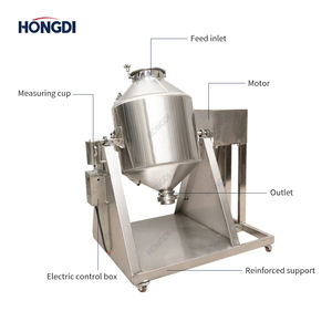 Mezclador de Doble Cono de Acero Inoxidable con Pulverizador de Líquido, Mezclador de Polvo Seco, Apto para Materias Primas Alimentarias y Químicas - Product Image 3