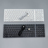 Nouveau clavier sans fil mince à 80 % de taille, double mode 2,4 GHz 4 BT, 98 touches en alliage d'aluminium, clavier à ciseaux, deux zones, fonctionne pour Apple