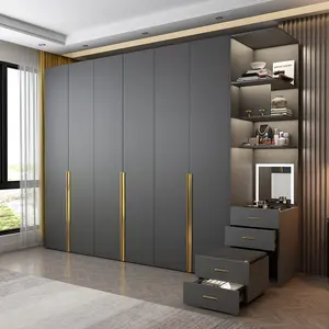 Balom quarto personalizado deslizante porta armário design armário estilo aberto guarda-roupa