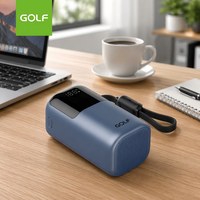 Power Bank Mini 20000mAh dengan Layar LCD Digital, Logo Custom, Pengisian Cepat PD 20W, Grosir, Kabel Terintegrasi, OEM