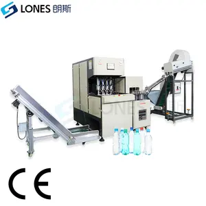 LS-B1L-4 cavity 2300BPH semi automatic manual PET bottle machine sopladora de botella pet with preform feeder auto drop bottles