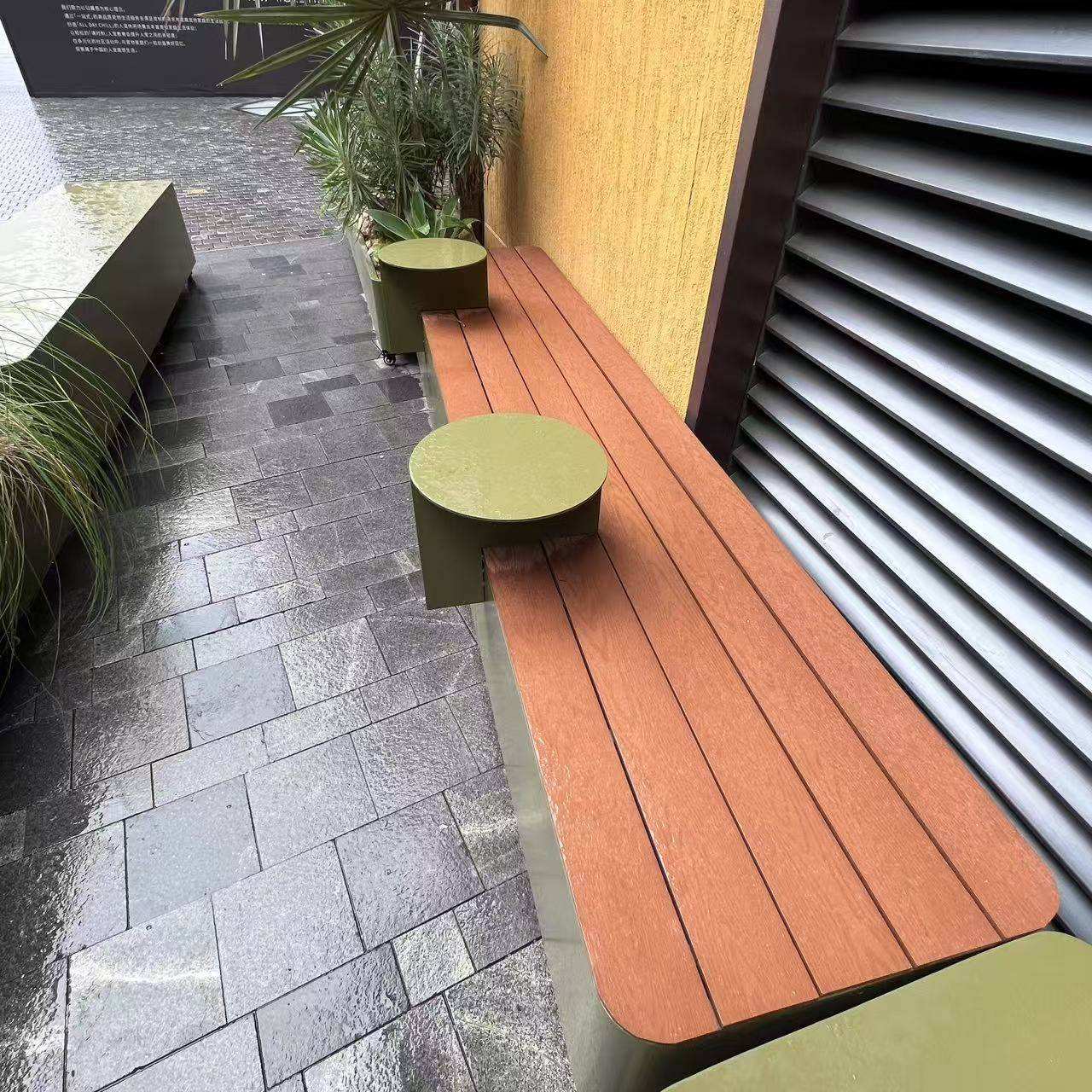 Plastic wood stool without tray 200*45*45