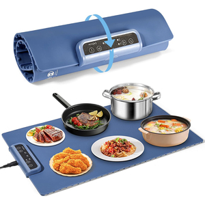 Silicone Folding Electric Warming Tray Food Heating Pad Food Warmer Mat Food Warming Mat for <b>Buffets</b> & Parties - Product Image 1