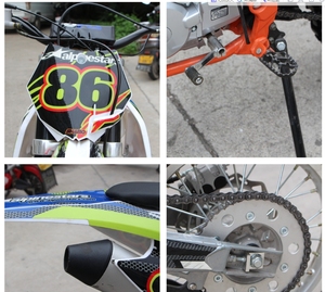 มอเตอร์ไซค์วิบากสำหรับผู้ใหญ่ ปี 2024 รุ่น All-terrain สองล้อ ขนาดเล็ก สำหรับแข่งขันกลางแจ้ง ใช้เชื้อเพลิงได้สูง สำหรับการแข่งขันบนภูเขา ยางขนาด 17/14 นิ้ว เครื่องยนต์ 4 จังหวะ Kc 01 สองล้อ - Product Image 5