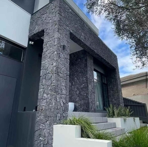 Đá phiến tự nhiên đá ngoại thất cho không gian ngoài trời thiết kế hiện đại khối màu đen với bề mặt phân chia axit bị xói mòn cho công viên biệt thự - Product Image 3