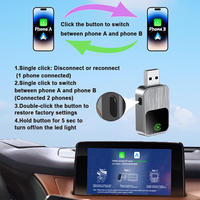 Adaptateur CarPlay Android Auto, WiFi haute vitesse 5 GHz, faible latence, Plug and Play, adaptateurs de conversion sans fil, connecteurs