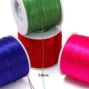 Fil plat élastique importé de Corée, 0,8 mm, en résine plastique, pour la fabrication de bracelets, composants de bijoux DIY, vente en gros - Product Image 2