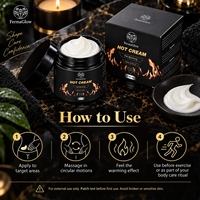 Crème Corporelle Chauffante Fermentée pour Massage, Favorisant la Transpiration, Raffermissante, Lissante et Hydratante, pour la Taille, l'Abdomen et les Cuisses, Crème Modelante Corporelle