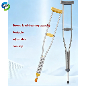 Bastón de Apoyo Ajustable para Axilas, Plegable, de Acero Inoxidable, para Movilidad Médica, para Personas Mayores y con Discapacidad - Product Image 3