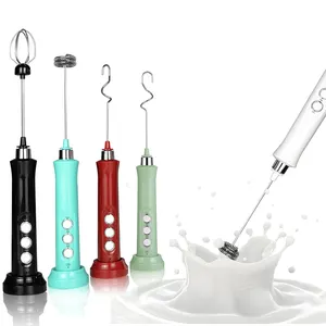 Xách tay điện sữa Frother USB thép không gỉ sữa Frother Maker cầm tay Foamer trứng-whisk cà phê bọt Cây Đũa phép