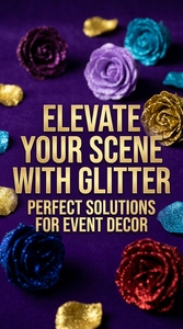 Têtes de Roses Artificielles Lumineuses à Paillettes Poussière d'Or, Roses Artificielles sans Tige pour Décorations de Mariage et Artisanat DIY - Product Image 3