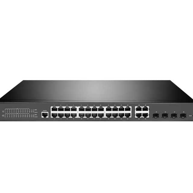 SR-SG3428FC QoS Managed Ethernet Switch 24GE+4Combo Uplink Full Giga L2 SNMP 24GE+4Combo Uplink Full Giga L2 SNMP