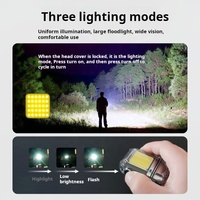 Lampe torche d'urgence multi-usage, rechargeable, étanche, sans flamme, au design moderne, durable, avec batterie au lithium de type C transparente.