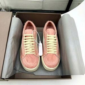 Zapatillas bajas de cuero de lujo Owens para hombre y mujer, con cordones, suela gruesa, informales, planas, en stock, color negro - Product Image 6