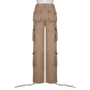 New Fashion Women's Low Waist Street Hip Hop Trousers Multi-pocket Stitching Women Casual Cargo Pants