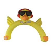 Arche de Canard Cool Gonflable Personnalisée Modèle de Canard Jaune avec Ailes Porte Musicale de Canard pour Décoration d'Entrée de Fêtes de Festival de Musique