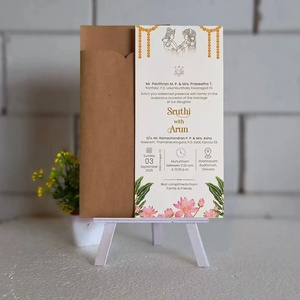 Cao cấp thanh lịch thiệp mời với lá dập tùy chỉnh Thẻ Văn bản hoàn hảo cho đám cưới của công ty sự kiện sang trọng thương hiệu ra mắt - Product Image 5