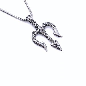 Collar de moda unisex con colgante de tridente de Neptuno de acero inoxidable estilo chino yunnique 2160154 - Product Image 3