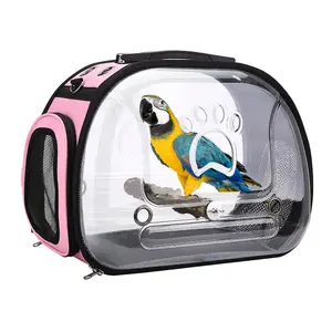 Wholesale Manufacturer Pet Bag Carrier Foldable Fashion Parrot Handle Pet Bag Soft-Sided Carrier