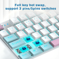 Penjualan laris Keyboard gaming TKL lampu latar RGB terlaris Keyboard Gaming mekanis lampu latar untuk Pc Gamer