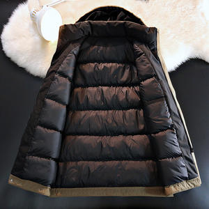 Blouson bomber mi-long pour homme, hiver, nouveau, à capuche, épaissi, coupe-vent, chaud, <span class=keywords><strong>style</strong></span> STREETWEAR, motif cœur - Product Image 4