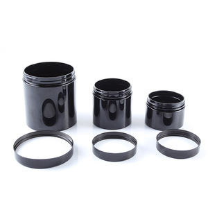 Bocaux cosmétiques noirs en PET pour aliments en conserve, bonbons, biscuits et aliments pour bébés, logo personnalisé, tailles 80ml-250ml - Product Image 4