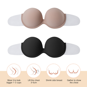 <span class=keywords><strong>Reggiseno</strong></span> Adesivo Invisibile da Donna Sexy Traspirante <span class=keywords><strong>Senza</strong></span> Cuciture <span class=keywords><strong>Senza</strong></span> <span class=keywords><strong>Spalline</strong></span> <span class=keywords><strong>Senza</strong></span> Schienale con Imbottitura Spessa Push-up per Abiti <span class=keywords><strong>Senza</strong></span> Schienale - Product Image 2
