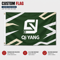 Drapeaux personnalisés en aluminium écologiques avec logo imprimé numériquement, 3x5 pieds, en polyester, fournis par l'usine, conception gratuite