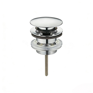 Siphon de lavabo escamotable en laiton chromé, design moderne, installation facile, pour salle de bain, garantie 5 ans - Product Image 1