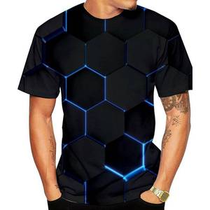 Camiseta muscular de gimnasio para hombre, camisetas de manga corta, blusa de entrenamiento informal, camisetas con estampado personalizado por sublimación - Product Image 3