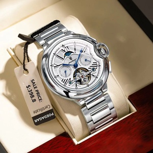 POEDAGAR Luxury Male <b>Watch</b> Tourbillon Date Week Stainless Steel Men <b>Watch</b> Waterproof Automatic <b>Mechanical</b> Men's <b>Watches</b> - Product Image 2