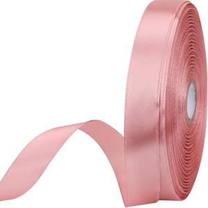 Cinta de Raso de 100 Yardas en Rollo, Cinta Rosa de Poliéster Reciclado - Product Image 1