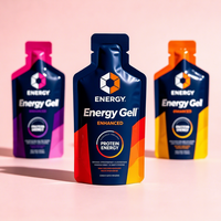 Sacs d'emballage pour boissons personnalisés avec logo de marque privée, écologiques, biodégradables en PLA, pour nutrition sportive et gels énergétiques