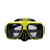 Masque de plongée et de snorkeling compatible GoPro fabriqué en Chine, en PVC, avec lentille en verre trempé, certifié CE pour la photo/vidéo
