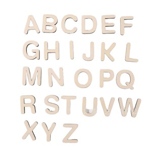 26 lettres en bois inachevées pour les cours d'art et de dessin des enfants et les décorations murales à la maison - Product Image 5