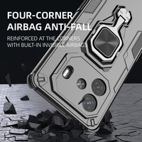Casing ponsel polikarbonat tahan guncangan kustom Premium dengan dudukan cincin logam untuk IQOO Z9 Turbo VIVO S19 S20 Pro V50 V60 Y29 Y300 Pro
