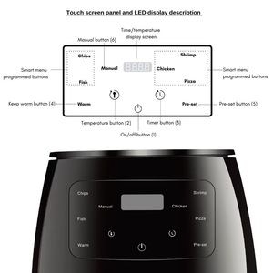 Four à Friture Sans Huile Intelligent 6L 8L 15L 1800W Multifonction 6-en-1 avec Rôtissoire et Déshydrateur pour Cuisine Domestique - Product Image 2