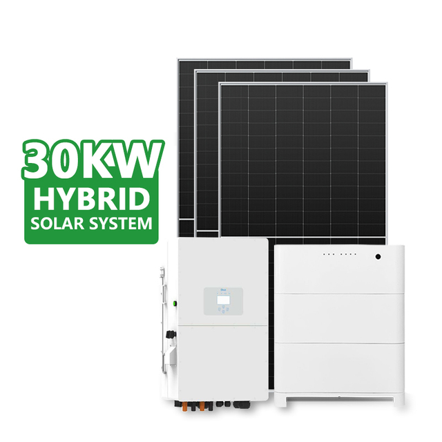 deye Hybrid Solar Energy System Set with MPPT/PWM Controller Battery Storage Lithium Ion 20/25/30kW Home Smart System