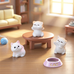 Figurines de chats miniatures, figurines d'animaux en résine, figurines de chats pour bricolage, décorations de gâteaux, pour micro-paysages, maisons de poupées, jardins - Product Image 4
