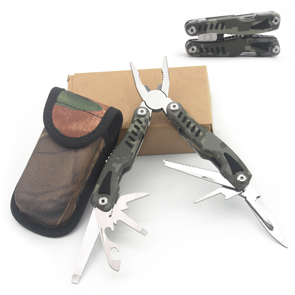 Camping survival and outdoor activities utility multitool with knife and pliers