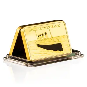Moeda comemorativa banhada a ouro Titanic do Reino Unido colecionável, arte criativa, presente, cópia, coleção de moedas