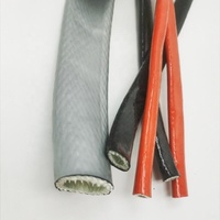 Boucliers de Protection pour tuyaux électriques, manchon en silicone thermo-résistant, en fibre de verre, tressée au feu, murale lourde