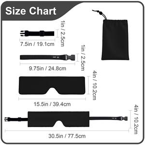 Masque de sommeil lesté personnalisé, doux, bloquant la lumière, pour le voyage, avec sangle réglable - Product Image 6