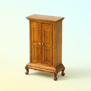 1:16 DIY juguete estilo europeo Simple dos puertas bolsillo armario muebles de madera modelo accesorios para casa de muñecas jugar - Product Image 4