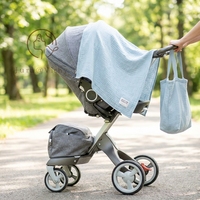 Couverture Bébé Double Couche en Crêpe de Coton Doux Teint Uni Jura&Vichy BL26-1, Apaisante pour Nouveau-né, Vente en Gros Directe Usine