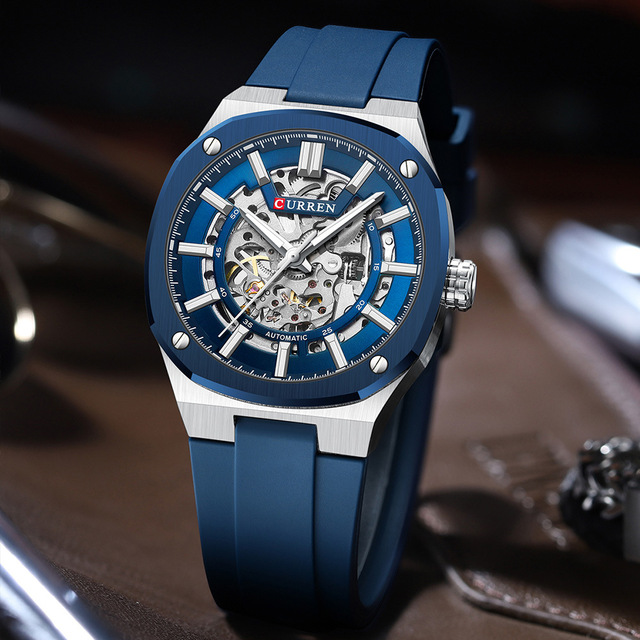Men Style Silicone Band Watch Fashion Popular Quartz Watch with Luminous Pointer Dial Waterproof